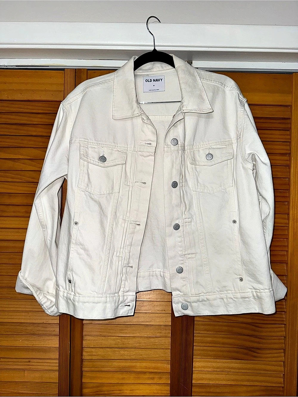 Old Navy Women's White Jean Jacket NWT